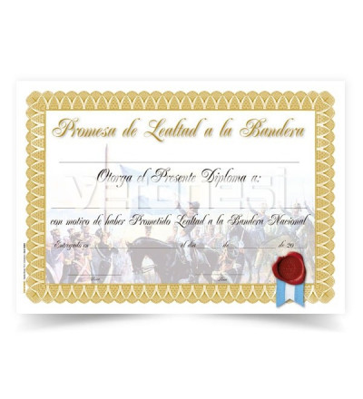 Diploma Promesa Belgrano Dorado