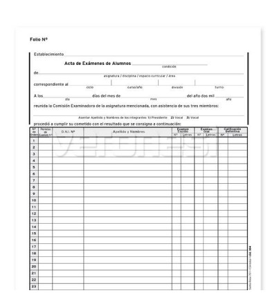 Libro Acta Examen