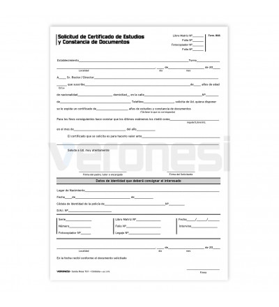Solicitud Certificado Estudio F.866 X 50